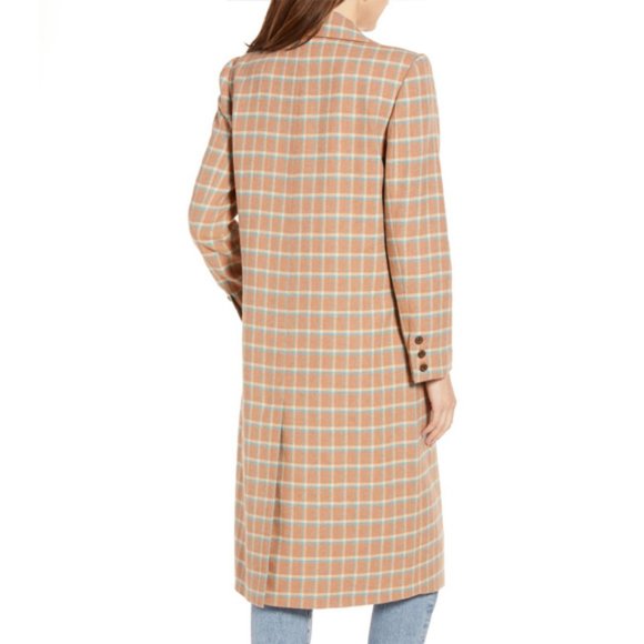 Single Breasted Plaid Wool Blend Topper NWT - Picture 6 of 7